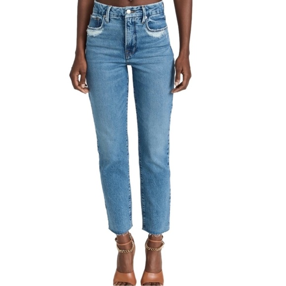 Good American Good Vintage With Frayed Hem Indigo Size 4 - Picture 13 of 14